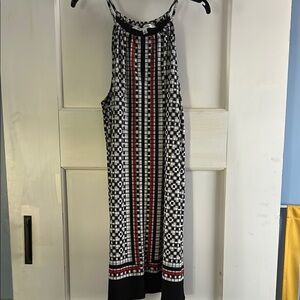 Mini Max Studio Black and Red Geometric Dress